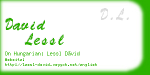david lessl business card